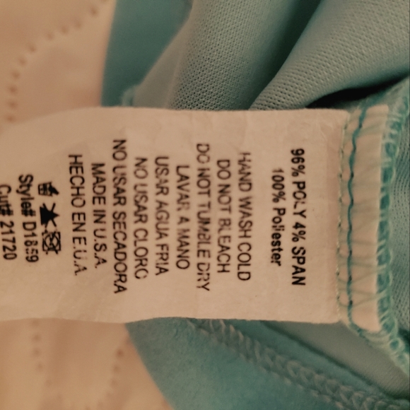 Turquoise fitted dress - Picture 5 of 8